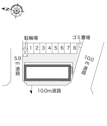 ★手数料０円★海部郡蟹江町源氏 月極駐車場